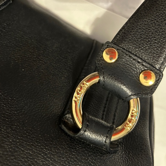 MCM Black Mini Boston Bag - EUC With Dust Bag - Picture 11 of 16